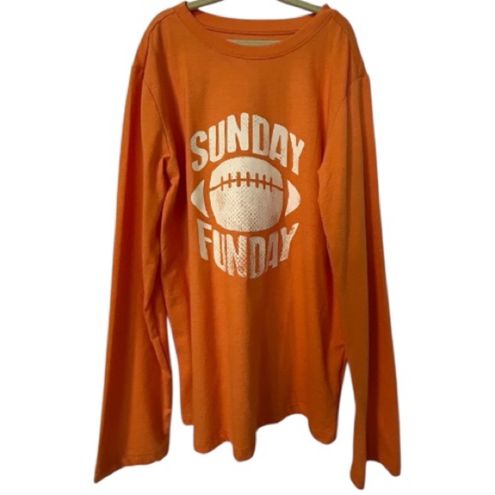 Cat & Jack Orange Long Sleeve Tee - Sunday Funday